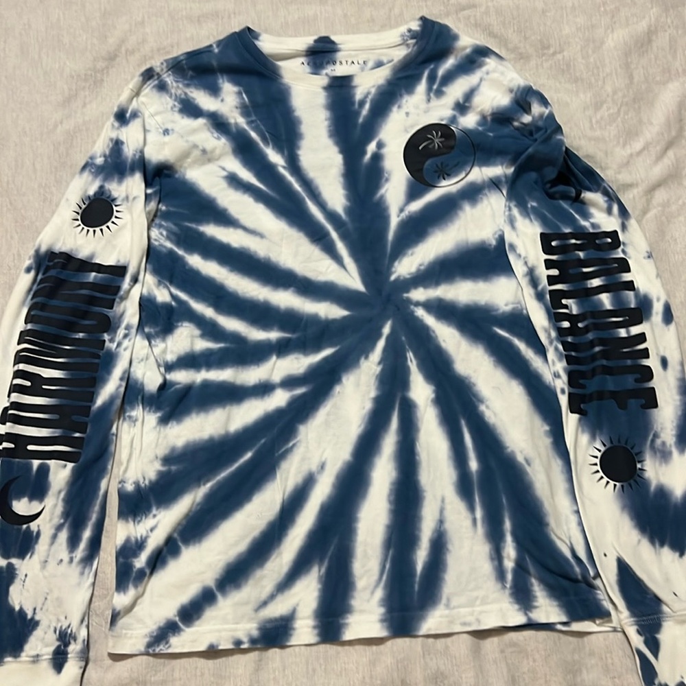 Aeropostale Long-Sleeve Tie-Die T-shirt, Medium